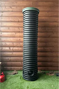 Дренажный колодец d340 h1500 с зеленой крышкой (отводы 110 мм) 10